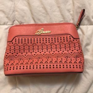 Pink Guess Makeup Bag/Pouch
